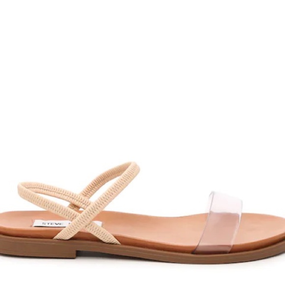 Steve Madden Instant Clear Nude Sandal- Size 8